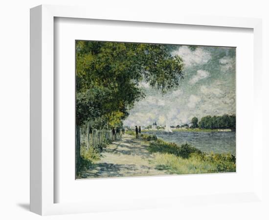 The Seine at Argenteuil, 1875-Claude Monet-Framed Giclee Print