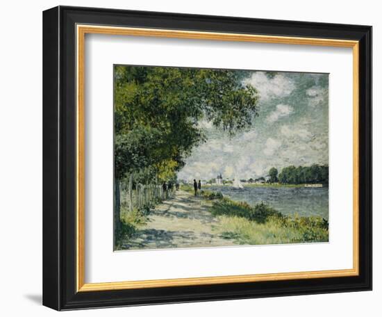 The Seine at Argenteuil, 1875-Claude Monet-Framed Giclee Print