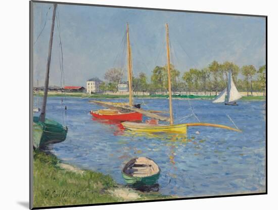 The Seine at Argenteuil, 1882 (Oil on Canvas)-Gustave Caillebotte-Mounted Giclee Print