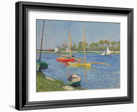 The Seine at Argenteuil, 1882 (Oil on Canvas)-Gustave Caillebotte-Framed Giclee Print