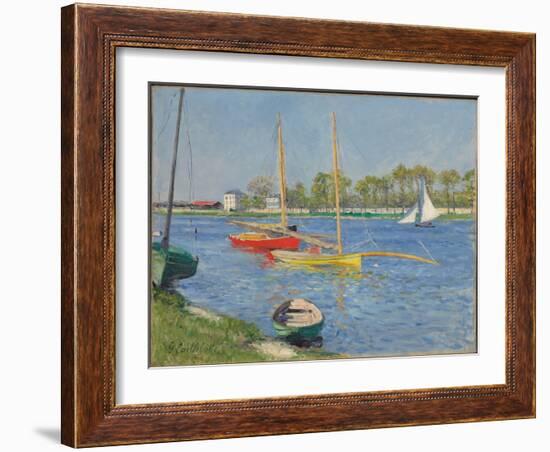 The Seine at Argenteuil, 1882-Gustave Caillebotte-Framed Giclee Print