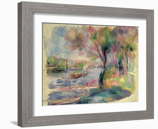 The Seine at Argenteuil, 1892-Pierre-Auguste Renoir-Framed Giclee Print