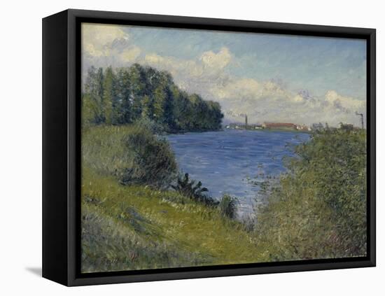 The Seine at Argenteuil, C.1892 (Oil on Canvas)-Gustave Caillebotte-Framed Premier Image Canvas