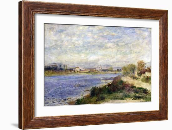 The Seine at Argenteuil, C1883-Pierre-Auguste Renoir-Framed Giclee Print