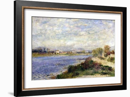 The Seine at Argenteuil, C1883-Pierre-Auguste Renoir-Framed Giclee Print