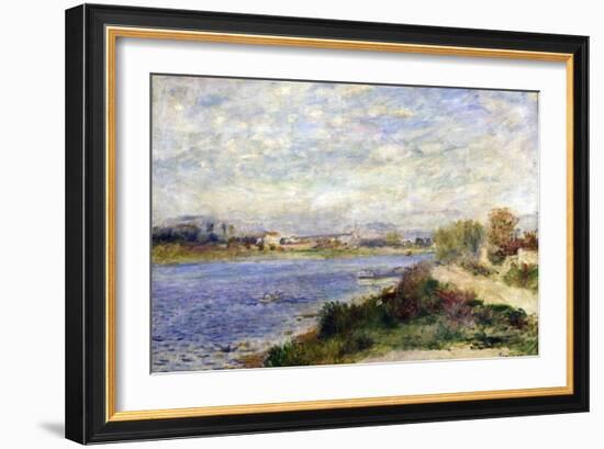 The Seine at Argenteuil, C1883-Pierre-Auguste Renoir-Framed Giclee Print