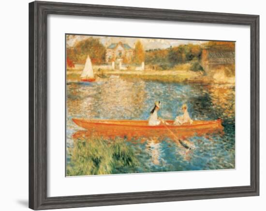 The Seine at Asnieres-Pierre-Auguste Renoir-Framed Art Print