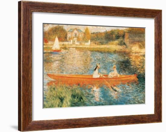 The Seine at Asnieres-Pierre-Auguste Renoir-Framed Art Print