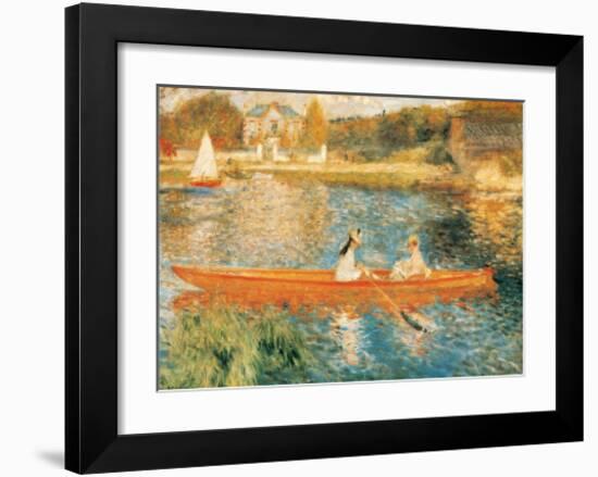 The Seine at Asnieres-Pierre-Auguste Renoir-Framed Art Print