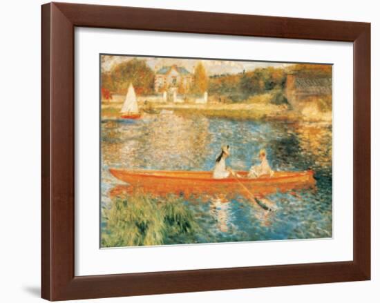 The Seine at Asnieres-Pierre-Auguste Renoir-Framed Art Print