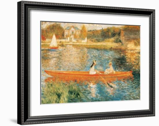 The Seine at Asnieres-Pierre-Auguste Renoir-Framed Art Print