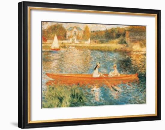 The Seine at Asnieres-Pierre-Auguste Renoir-Framed Art Print