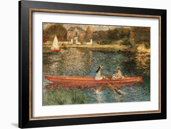 The Seine at Asnieres-Pierre-Auguste Renoir-Framed Art Print