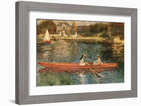 The Seine at Asnieres-Pierre-Auguste Renoir-Framed Art Print