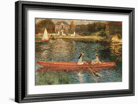 The Seine at Asnieres-Pierre-Auguste Renoir-Framed Art Print