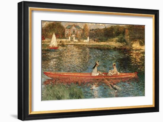 The Seine at Asnieres-Pierre-Auguste Renoir-Framed Art Print