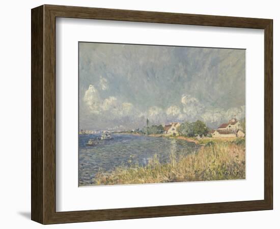 The Seine at Billancourt, 1877 (Oil on Canvas)-Alfred Sisley-Framed Giclee Print