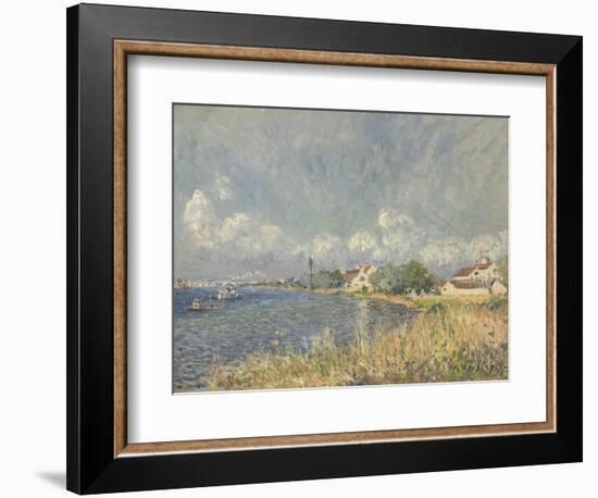 The Seine at Billancourt, 1877 (Oil on Canvas)-Alfred Sisley-Framed Giclee Print