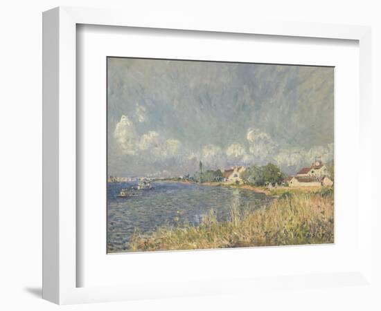 The Seine at Billancourt, 1877 (Oil on Canvas)-Alfred Sisley-Framed Giclee Print