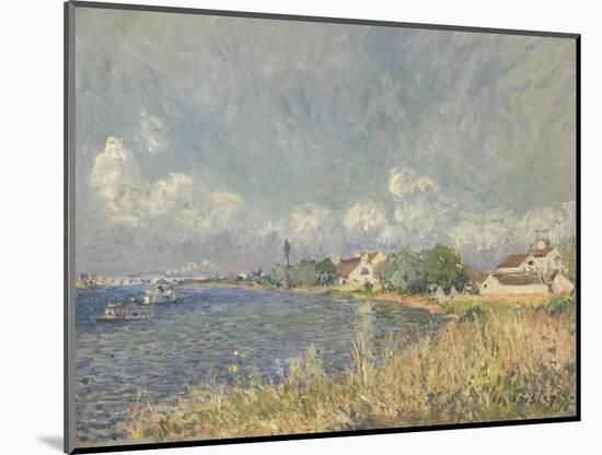 The Seine at Billancourt, 1877 (Oil on Canvas)-Alfred Sisley-Mounted Giclee Print