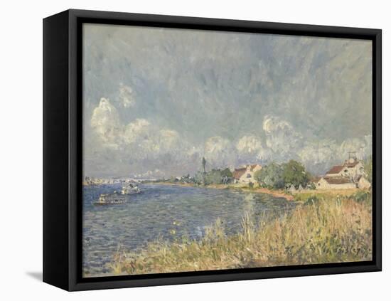 The Seine at Billancourt, 1877 (Oil on Canvas)-Alfred Sisley-Framed Premier Image Canvas