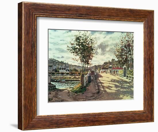 The Seine at Bougival, 1869-Claude Monet-Framed Giclee Print