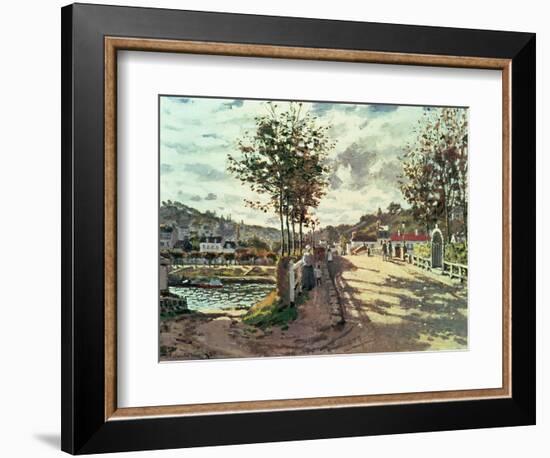 The Seine at Bougival, 1869-Claude Monet-Framed Giclee Print