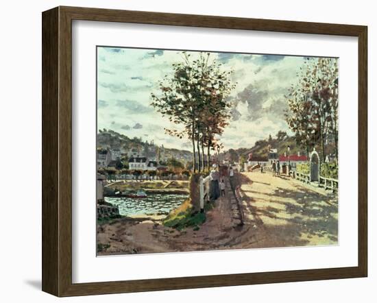 The Seine at Bougival, 1869-Claude Monet-Framed Giclee Print