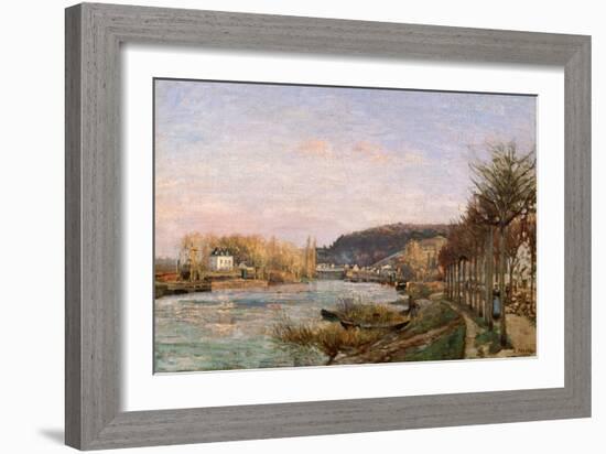 The Seine at Bougival, 1870-Camille Pissarro-Framed Giclee Print