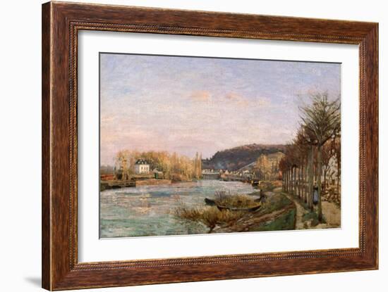 The Seine at Bougival, 1870-Camille Pissarro-Framed Giclee Print