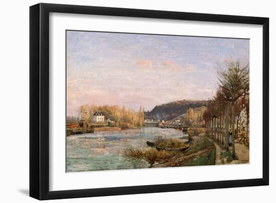 The Seine at Bougival, 1870-Camille Pissarro-Framed Giclee Print