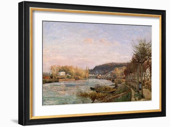 The Seine at Bougival, 1870-Camille Pissarro-Framed Giclee Print