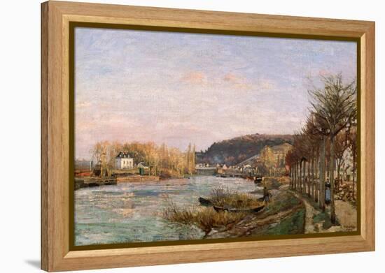 The Seine at Bougival, 1870-Camille Pissarro-Framed Premier Image Canvas