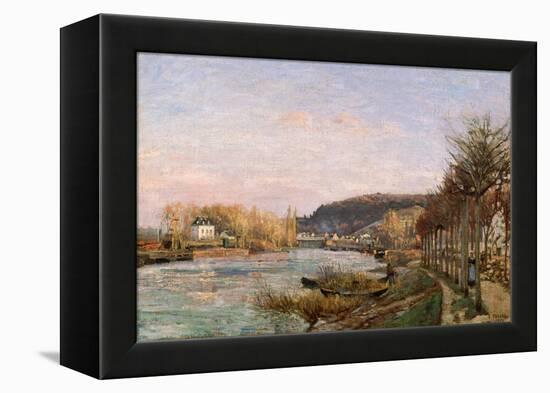 The Seine at Bougival, 1870-Camille Pissarro-Framed Premier Image Canvas