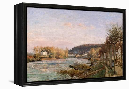 The Seine at Bougival, 1870-Camille Pissarro-Framed Premier Image Canvas