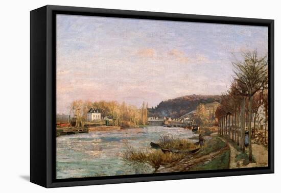 The Seine at Bougival, 1870-Camille Pissarro-Framed Premier Image Canvas