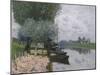 The Seine at Bougival, 1872-Alfred Sisley-Mounted Giclee Print