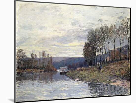 The Seine at Bougival, 1873-Alfred Sisley-Mounted Giclee Print