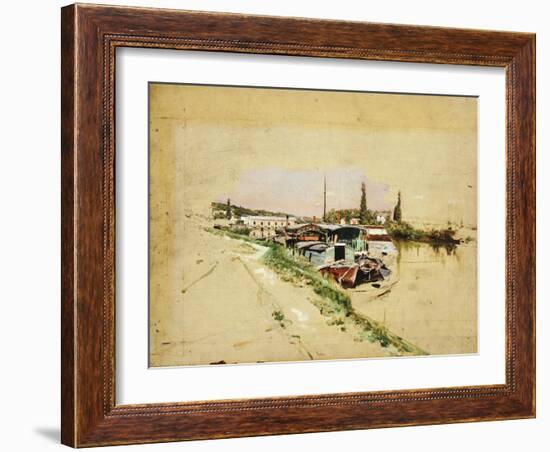 The Seine at Bougival-Giovanni Boldini-Framed Giclee Print