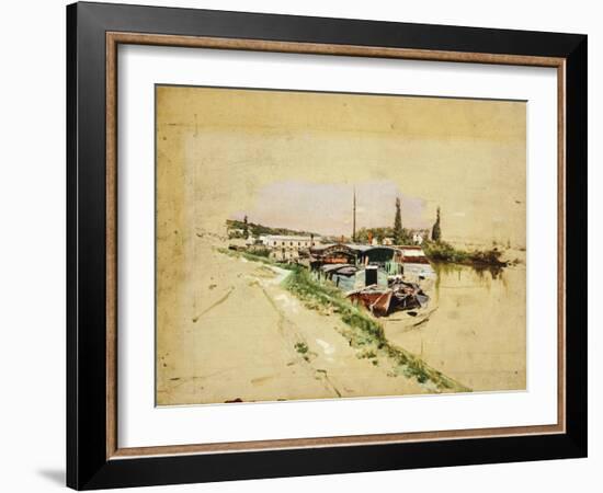 The Seine at Bougival-Giovanni Boldini-Framed Giclee Print