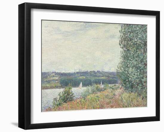 The Seine at Bouille, a Gust of Wind, 1894-Alfred Sisley-Framed Giclee Print