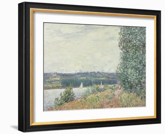 The Seine at Bouille, a Gust of Wind, 1894-Alfred Sisley-Framed Giclee Print