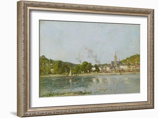 The Seine at Caudebec-En-Caux, 1889-Eugène Boudin-Framed Giclee Print