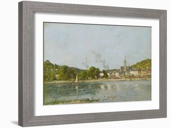 The Seine at Caudebec-En-Caux, 1889-Eugène Boudin-Framed Giclee Print