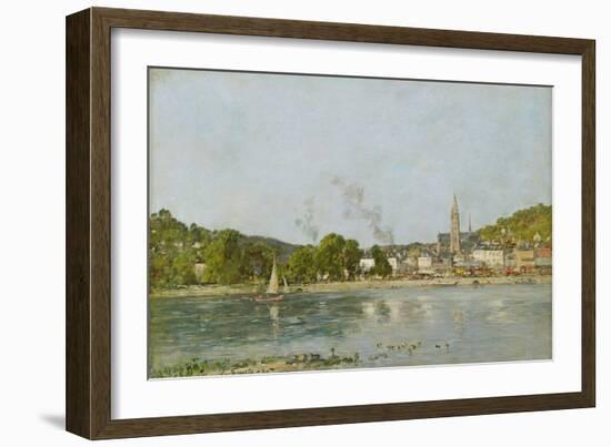 The Seine at Caudebec-En-Caux, 1889-Eugène Boudin-Framed Giclee Print