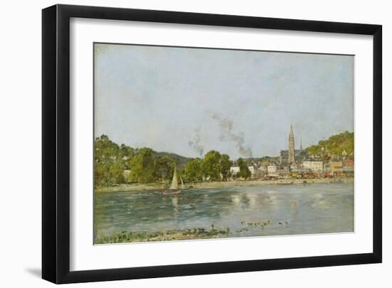 The Seine at Caudebec-En-Caux, 1889-Eugène Boudin-Framed Giclee Print