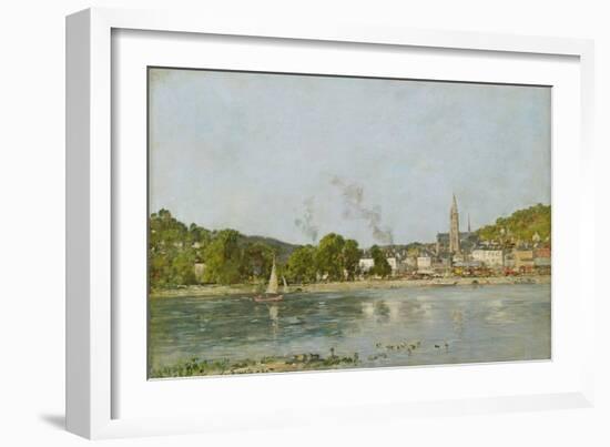 The Seine at Caudebec-En-Caux, 1889-Eugène Boudin-Framed Giclee Print