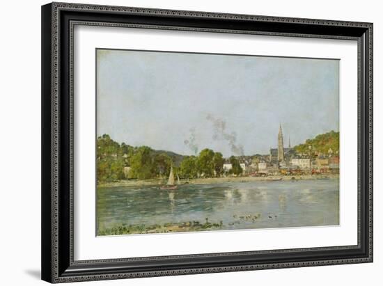 The Seine at Caudebec-En-Caux, 1889-Eugène Boudin-Framed Giclee Print