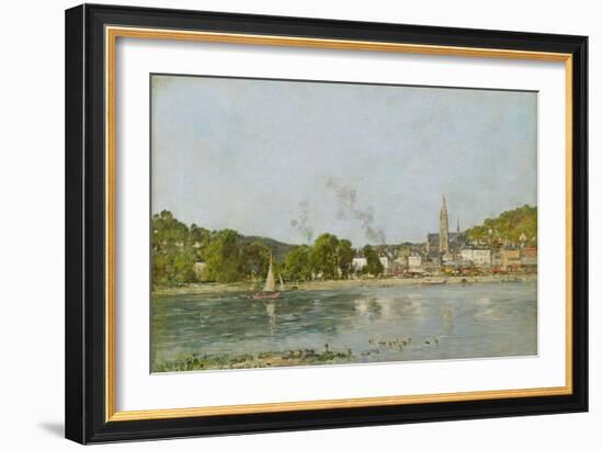 The Seine at Caudebec-En-Caux, 1889-Eugène Boudin-Framed Giclee Print