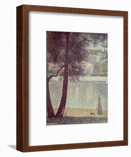 The Seine at Courbevoie, 1885-Georges Seurat-Framed Premium Giclee Print